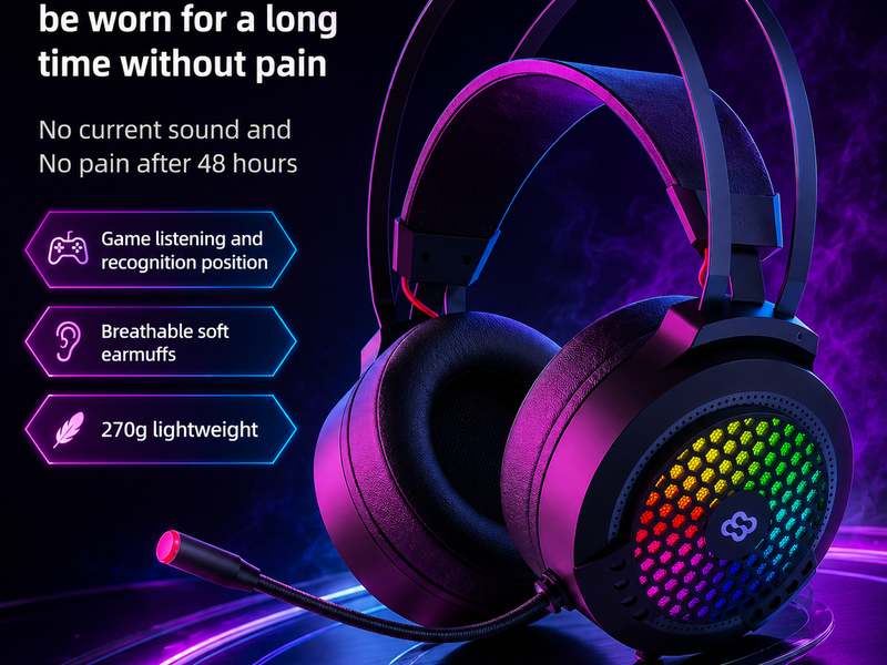 E21 Full RGB Gaming Headset (ANC)